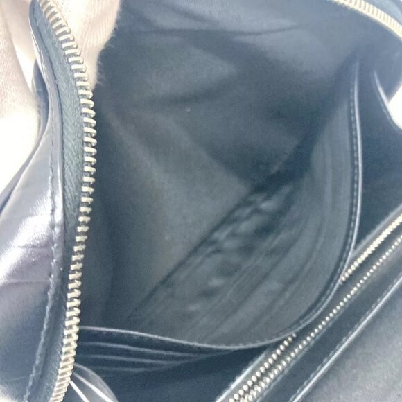 BURBERRY Check pattern Embossed Clutch Bag Pouch Black/SilverHardware - Picture 12 of 13